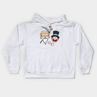 New Year Character Faces And Elements Kids Hoodie